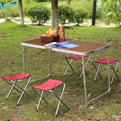 Contemporary Dining Table Folding Table and Chair Set