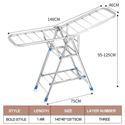 China Wholesale Lowest Price Wing Shape Folding White Clothes Drying Rack Clothes Hanger