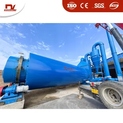 Dry 10 Ton Per Hour Biomass Wood Chips Sawdust Rotary Drum Dryer Machine
