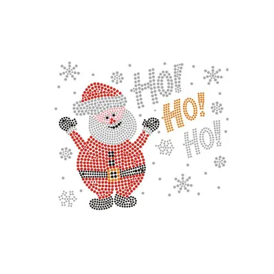 Hot Fix Crystal Bling Custom Christmas Motif Transfer Rhinestones