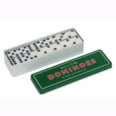 Hot Sale Domino Blocks with Tin Box Print Logo