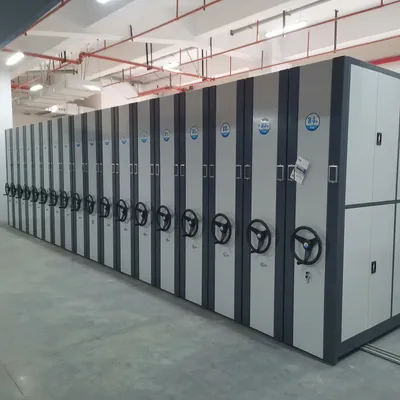 Modern Movable Rack System for Streamlined Archive Storage and Display