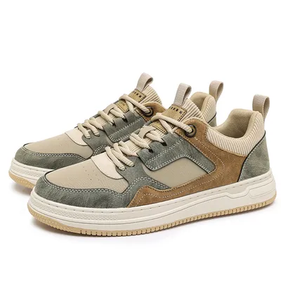 Factory Men's Premium Casual Leather Shoes Non-Slip Rubber Sole Daily Shoes High Qualtiy Casual Shoes