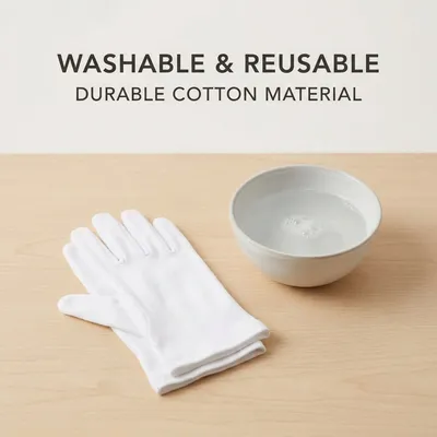 Multiple Sizes Available Work White Cotton Gloves for Logistics Sorting Distribution
