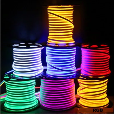 60 LEDs Per Meter 5050 110V DC Neon Light LED Neon Flex Rope Light