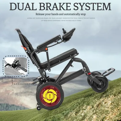 Adjustable Lightweight Powerchair Wheelchair with Smart Features and Dual Motors
