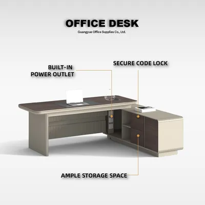 Elegant Modern Office Desk: Luxury Design with Customizable Color Choices