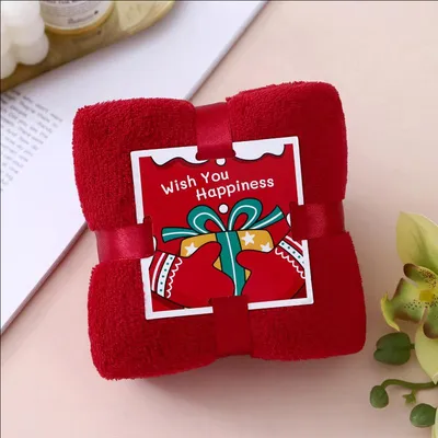 Factory Wholesale Christmas Hand Towel Decoration Embroidered Santa Claus Household