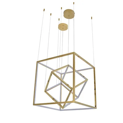Modern Designer Lighting Nordic Geometric Triangle Gold LED Chandelier Pendant Light