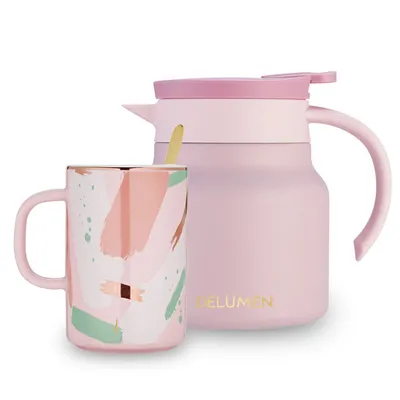Elegant Honor Flower Tea Set for Two - Perfect Gift