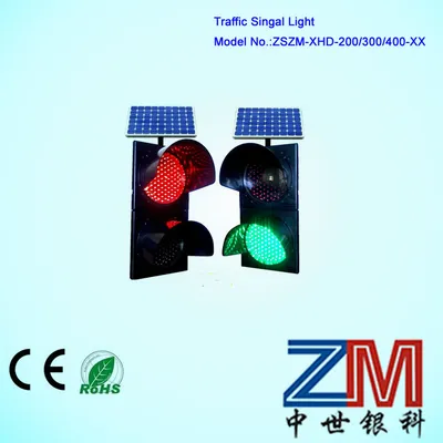 High Power Full Screen LED Roadway Solar Traffic Signal Light