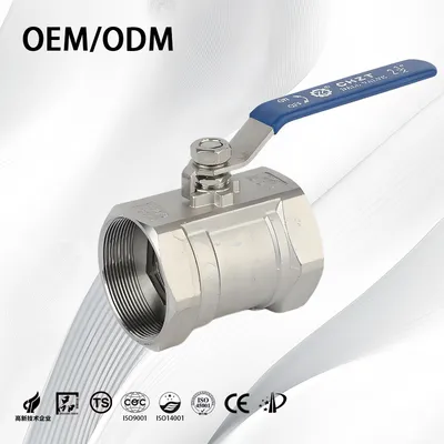 SS304 Stainless Steel 1PC Manual Floating 1000 Wog Threaded Ball Valve for Water Pipeline