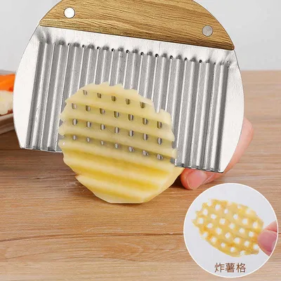 Stainless Steel Wave Potato Slicer Wave Knife Creative Potato Cutter Kitchen Tools