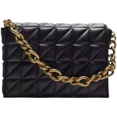 Wholesale 2023 Spring New Female Bag Black All-Match Retro Chain Quilted One-Shoulder Bag Armpit Rhomboid Small Square Women's Messenger Bag