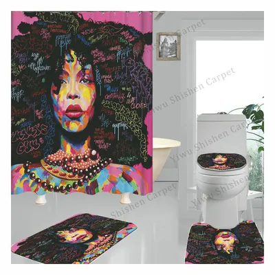Custom Toilet Covers Rugs Shower Curtain for Girls