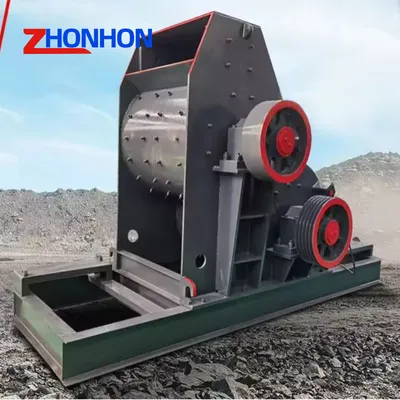 Compact Structure Double Stage Crusher No Screen Non Clogging Hammer Mill for Small Scale Mining and Construction