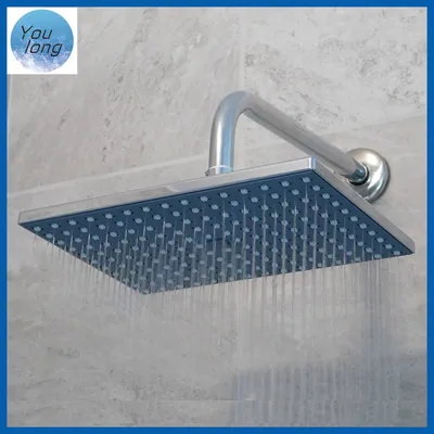 Square Rain Shower Set 1 Function ABS Chrome Finished Head Shower