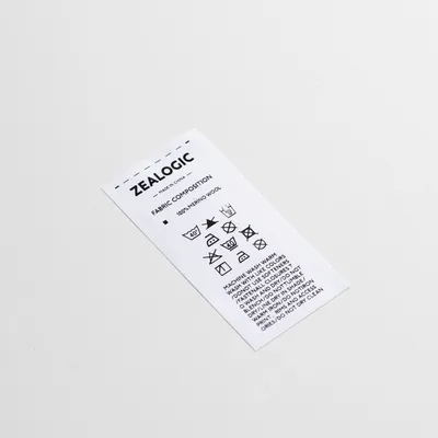 Garment Wash Label Digital Printing Qrcode Polyester Satin Ribbon Care Label