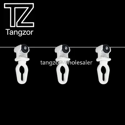 Tz Wholesale White S Fold Curtain Runner 6cm Spacing Wave Ripple Fold Curtain Runner with Transparent Tape Hook