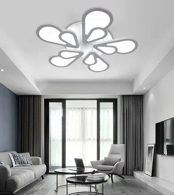 Langde 2021 Hot Selling Flower Shape Smart Remote Control Color Changing Acrylic Lamp LED Ceiling Ld3822-5