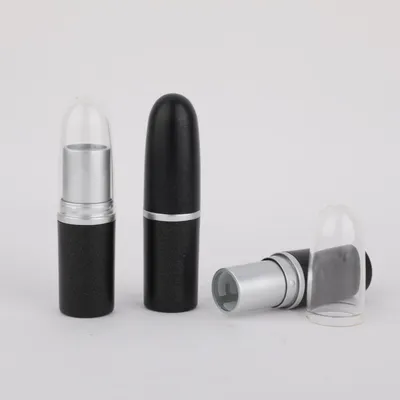Luxury Cosmetics Packaging Plastic Lipstick Tube Beauty Shell Packaging Frosted Black Plastic