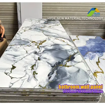 Water Proof Interlocking PVC Wall Panel Decorative Bathroom Shower Room Cladding 2900X1000X10mm