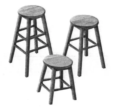 Solid Wood Stool (XHS-1)