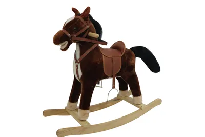 OEM ODM Wholesale Toddler Rocking Chair Trojan Rocking Horse Plush Dolls Wooden Riding Rocking Horse Plush Toys