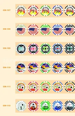 Poker Chips Series (CM-107/ 108/ 109/ 110/ 111/ 112)