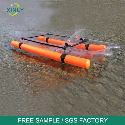 New Design Transparent Polycarbonate Kayak / Clear Fishing Boat / Crystal PC Canoe