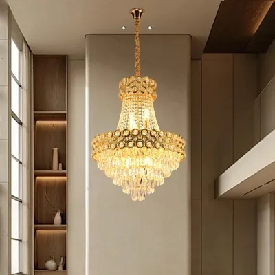 Modern Small Size Gold Simple Glass Chandelier for Dubai Restaurant Bar Bedroom