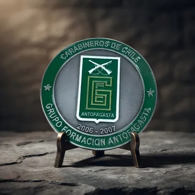 Personalized Logo Commemorative Coins Custom Made Zinc Alloy Chile Challenge Coins No Minimum