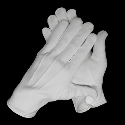 High Quality White Cotton Etiquette Santa Claus Uniform Gloves