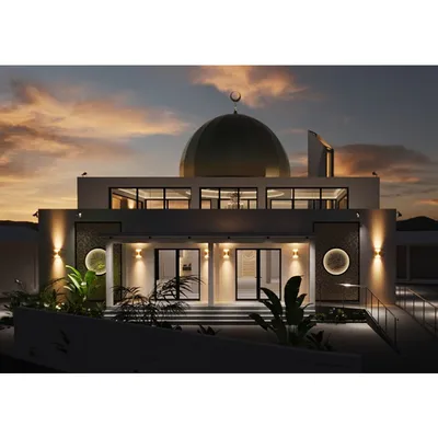 Lws Home Light Metal Church Building Steel Structure Mosque with Dome