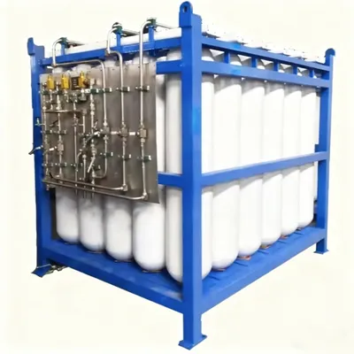 High-Capacity CNG Cascade Storage Bundle for Vehicle Refueling