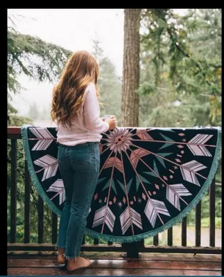 Hot Sale 100% Cotton Round Beach Towel