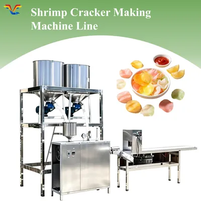 Automatic Stainless Steel Snack Processing Equipment Prawn Cracker Making Machine, Colorful Shrimp Chips Production Line Machine