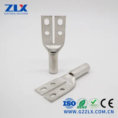 Customized Crimp Cable Connector 4 Holes with Slot Lug Copper Tube Terminal