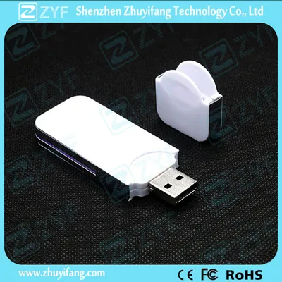 White Slim Plastic 2GB USB Stick for Gift (ZYF1251)