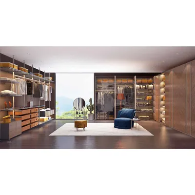 Customized Wardrobe Modern Built-in Closet for Home Storage Solutions
