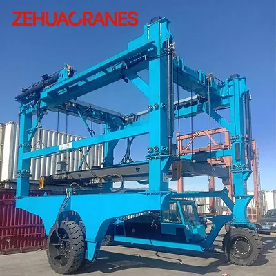 Industrial Container Handling Customized 30 Ton 40 Ton Rubber Tyre Multi Functional Straddle Carrier