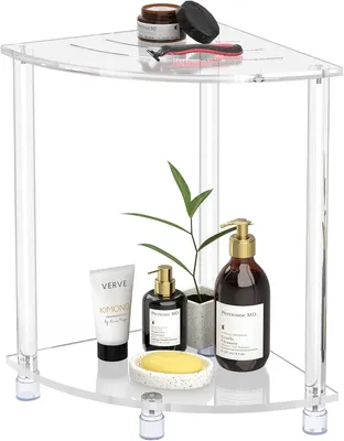 Transparent Acrylic Corner Shower Stool