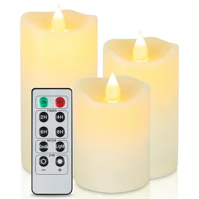 Home Decoration LED Candle Christmas Handmade with Remote Control and Timer