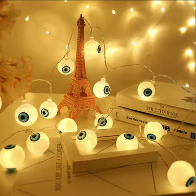 LED Ghost Eyeball Lights String Halloween Carnival Party Atmosphere Decoration Lights
