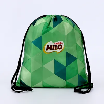 Factory Wholesale Eco Friendly 210d Polyester Fabric Drawstring Bag with Your Own Logo
