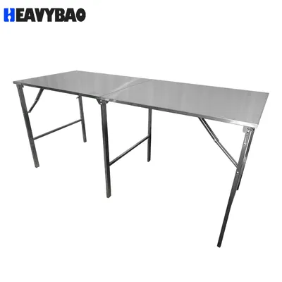 Heavybao Commercial Foldable Stainless Steel Restaurant Kitchen Equipment Work Prep Table Workbench
