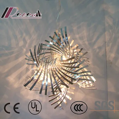 Metal Unique Design Twisted Art Iron Cutting Pendant Lamp