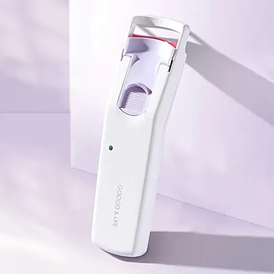 Mini Travel Portable Fast Heated up Eyelash Curler Compact High Quality Plastic Beauty Eye Lash Curler Customized Makeup Tool