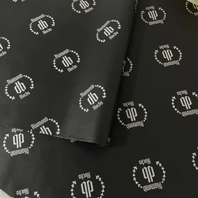 Custom Paper Black Wrapping Gift Tissue Gift Wrapping Paper Roll Custom Black Eco-Friendly Wrapping Paper for Packaging Clothes