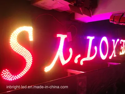 Metal Shell Programmable Animation RGB Advertising LED Signs, LED Display Sign